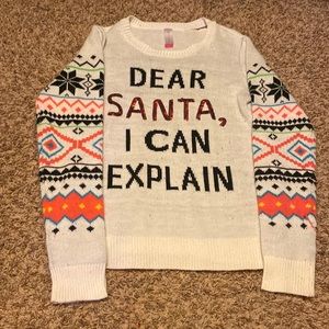 "Dear Santa, I Can Explain" Ugly Sweater